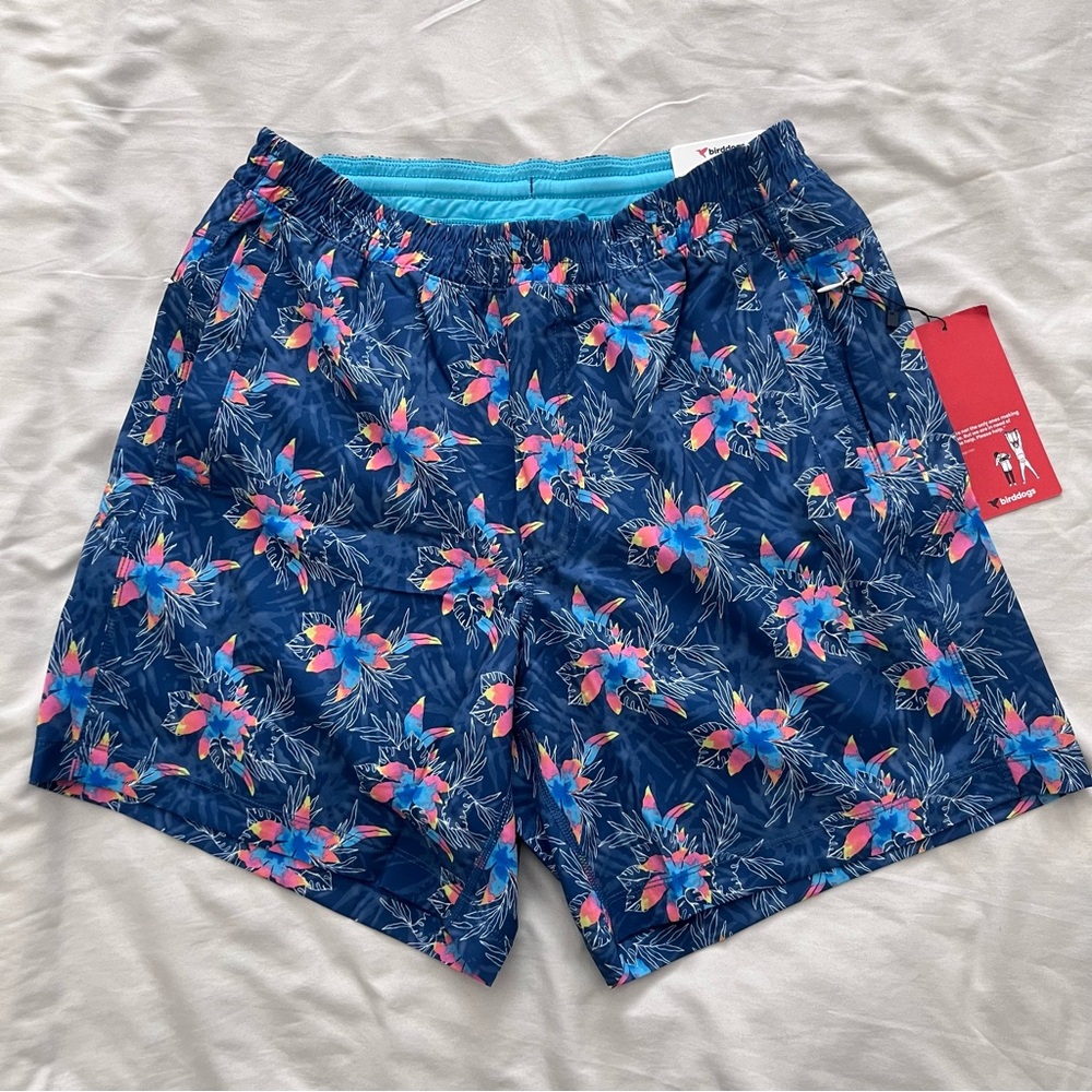 Birddogs Captain South Americas Shorts Size Large Lined Blue Floral Stretch New